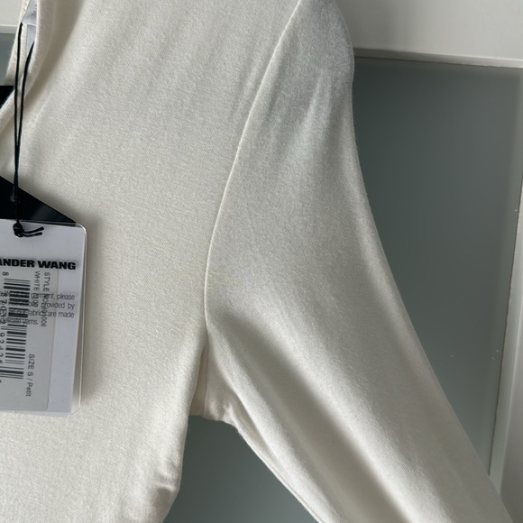 Alexander T Wang white plunging lace up front & back bodysuit - Picture 6 of 14